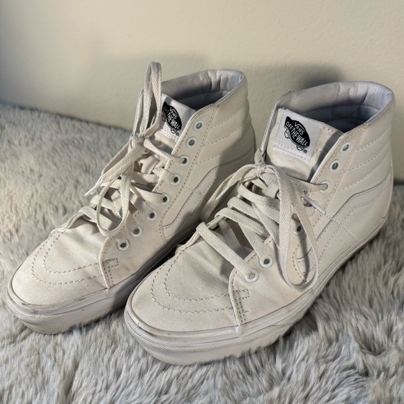 White High-Top Vans - Picture 2 of 8